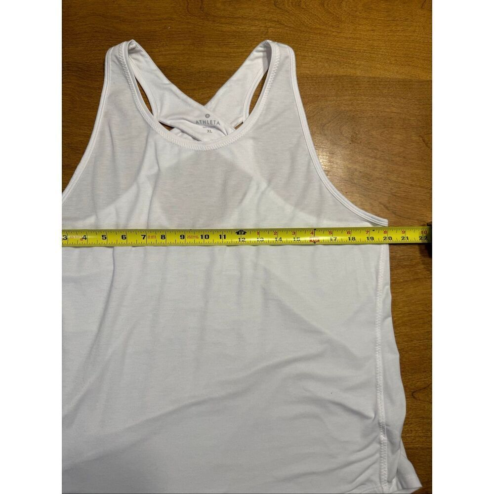 Athleta Women's Sleeveless Cut-Out Criss-Cross Back Workout Tank Top White XL - Picture 7 of 8